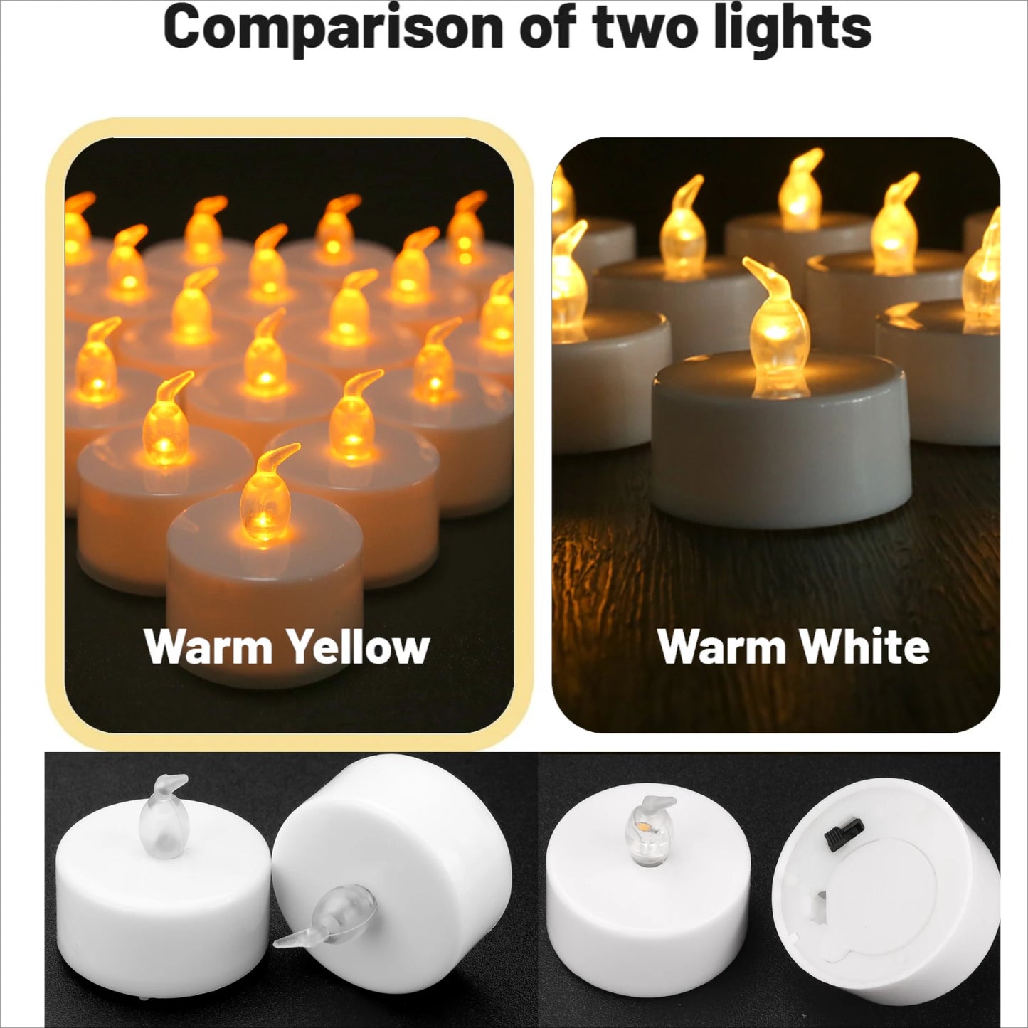 Bougies LED Flamme Réaliste - Ambiance Cosy & Sûre