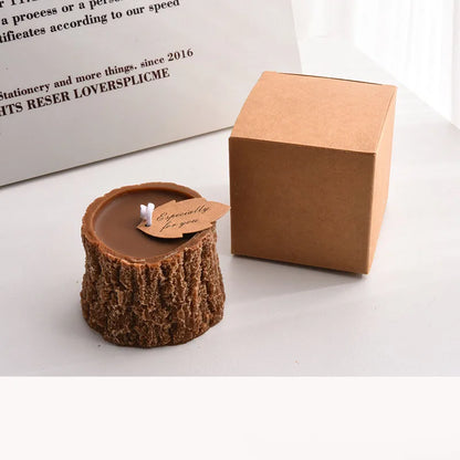 Bougie Parfumée Design Souche d'Arbre