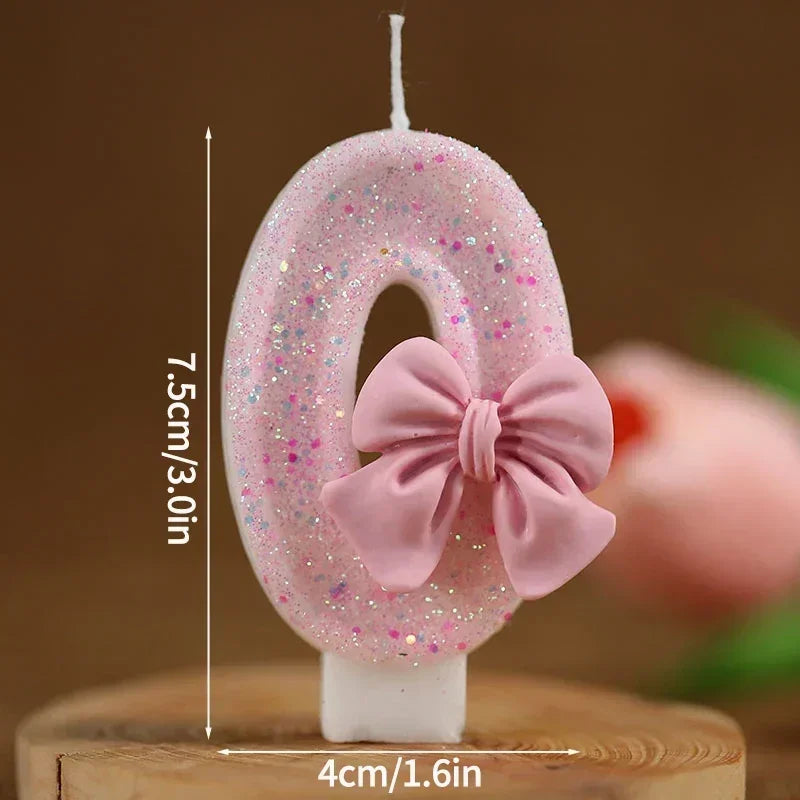 Bougie Anniversaire Pailletée Chiffre 3D