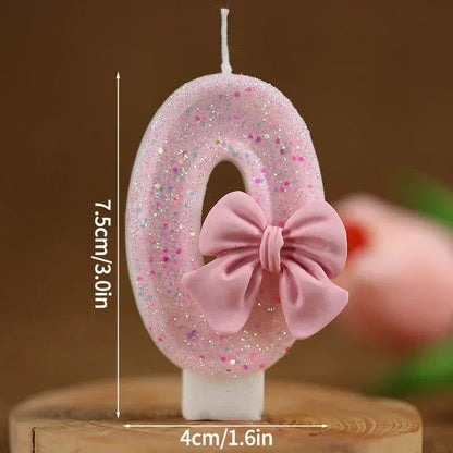 Bougie Anniversaire Pailletée Chiffre 3D