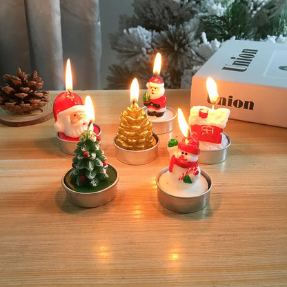 Bougies de Noël Festives - Lot de 3