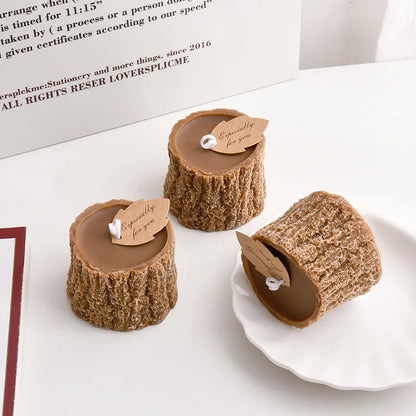 Bougie Parfumée Design Souche d'Arbre