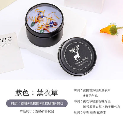 Bougie Parfumée Naturelle aux Fleurs Séchées