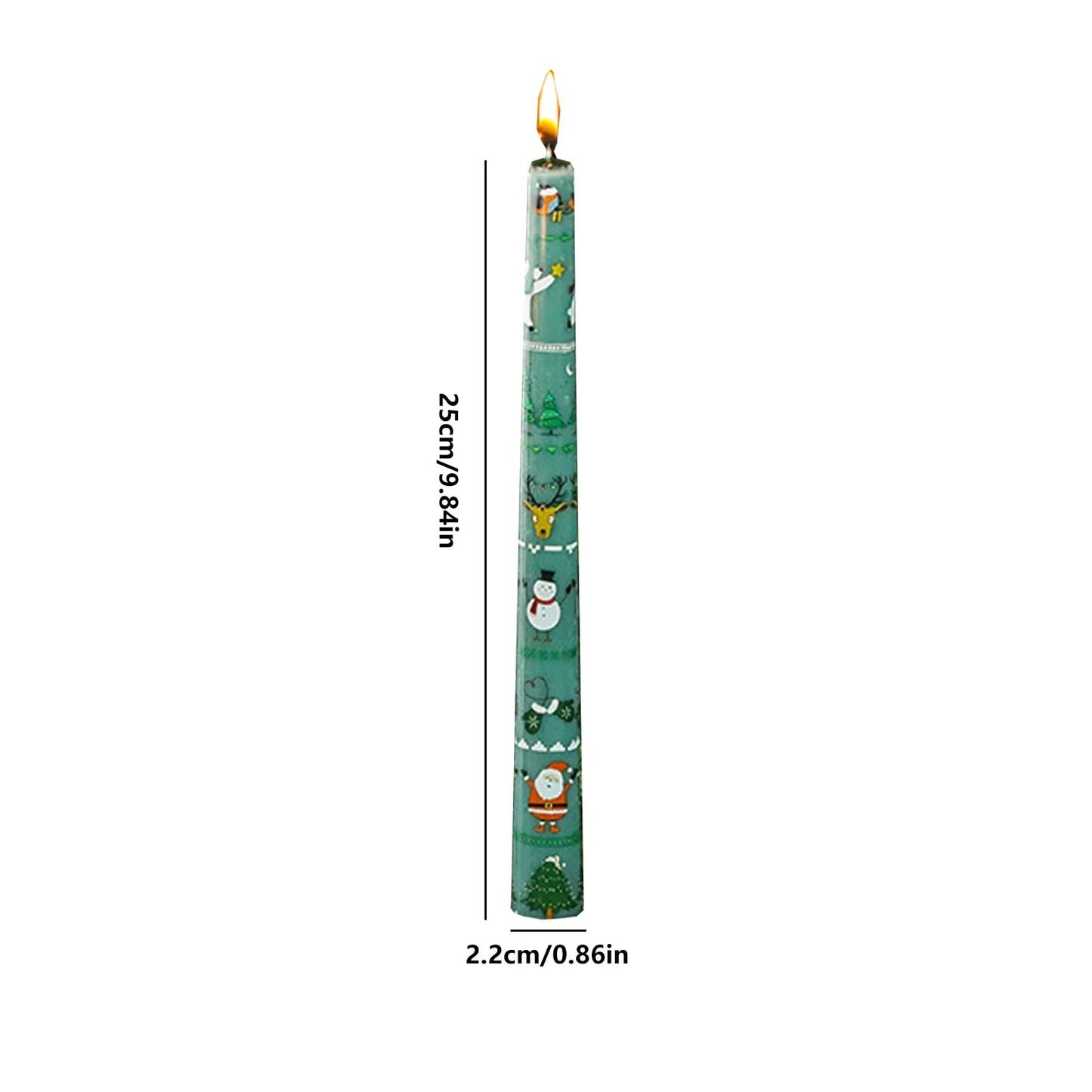 Lot de 2 Bougies de Noël Hautes 25cm - Décoration Festive