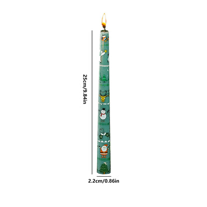 Lot de 2 Bougies de Noël Hautes 25cm - Décoration Festive