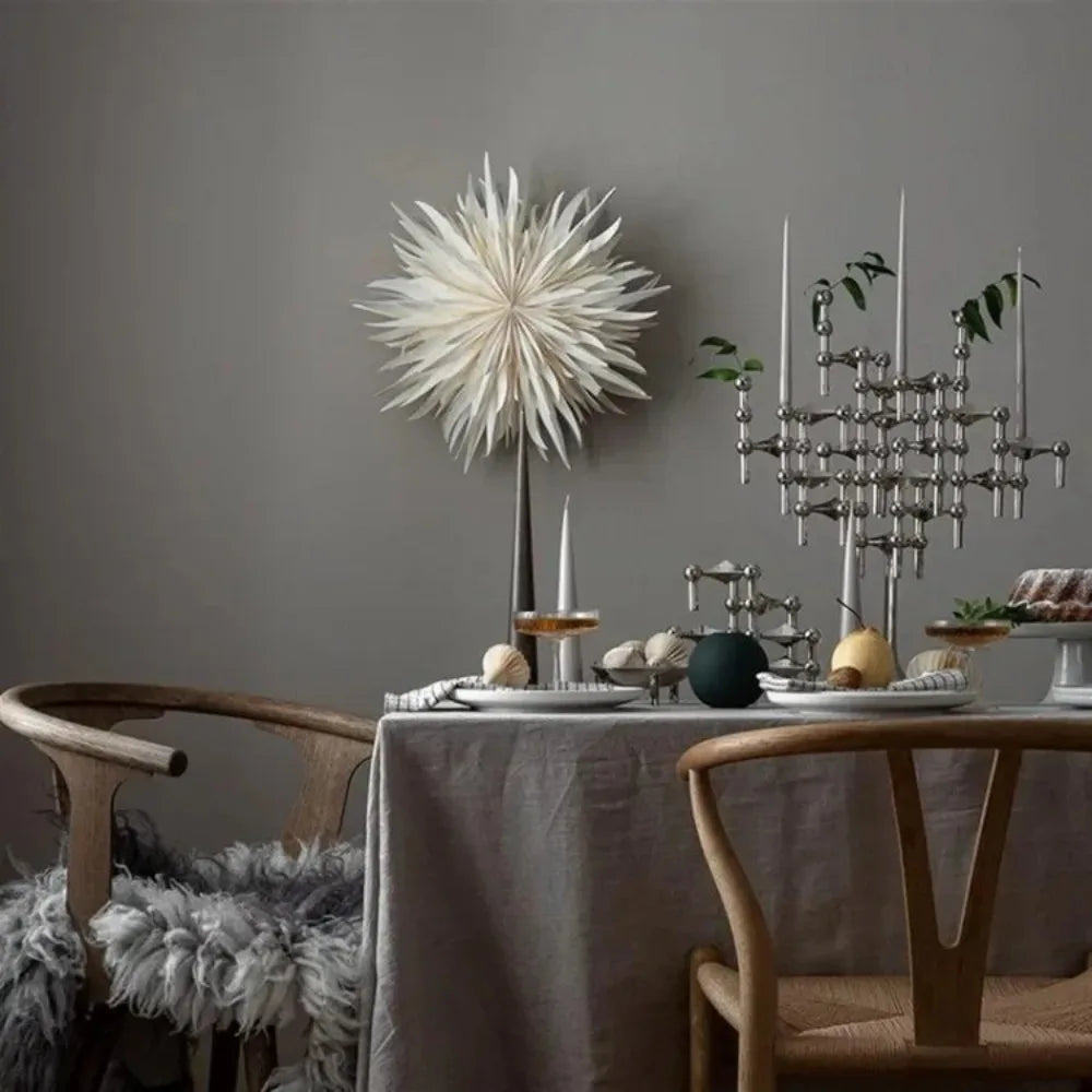Porte-bougie Design Moléculaire Métal Chic
