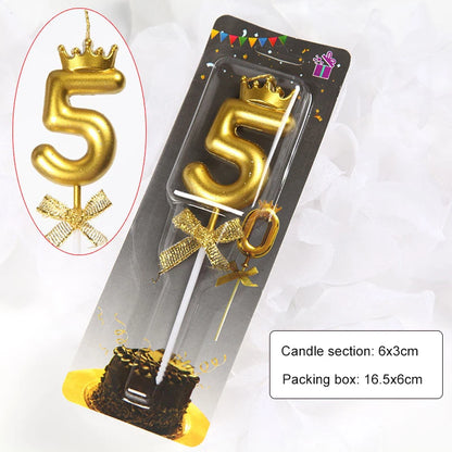 Bougie Anniversaire Couronne & Nœud Papillon Chic