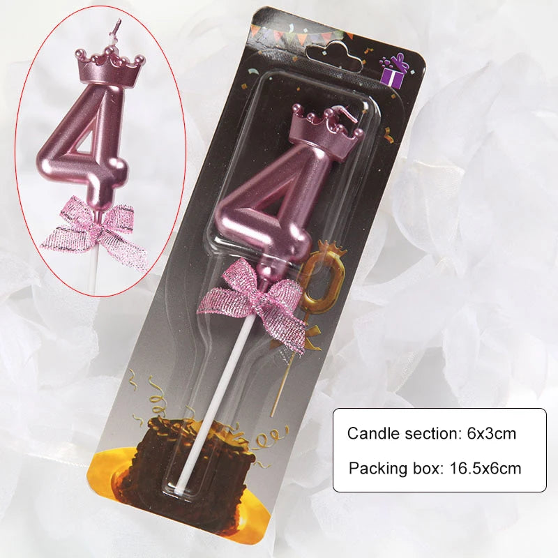 Bougie Anniversaire Couronne & Nœud Papillon Chic