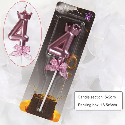 Bougie Anniversaire Couronne & Nœud Papillon Chic