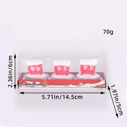 Bougies de Noël Festives - Lot de 3