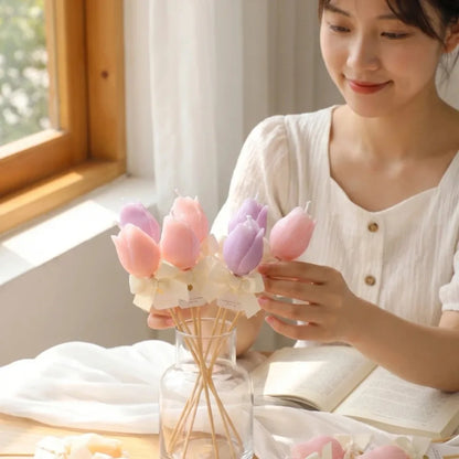 Bougie Parfumée Tulipe 3D Décorative