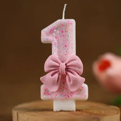 Bougie Anniversaire Pailletée Chiffre 3D