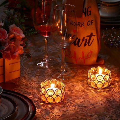 Lanterne Cristal Or & Argent - Déco Lumineuse