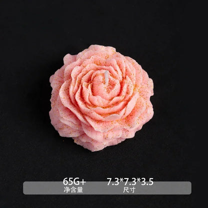 Bougie Cœur Pivoine Rose Artisanale