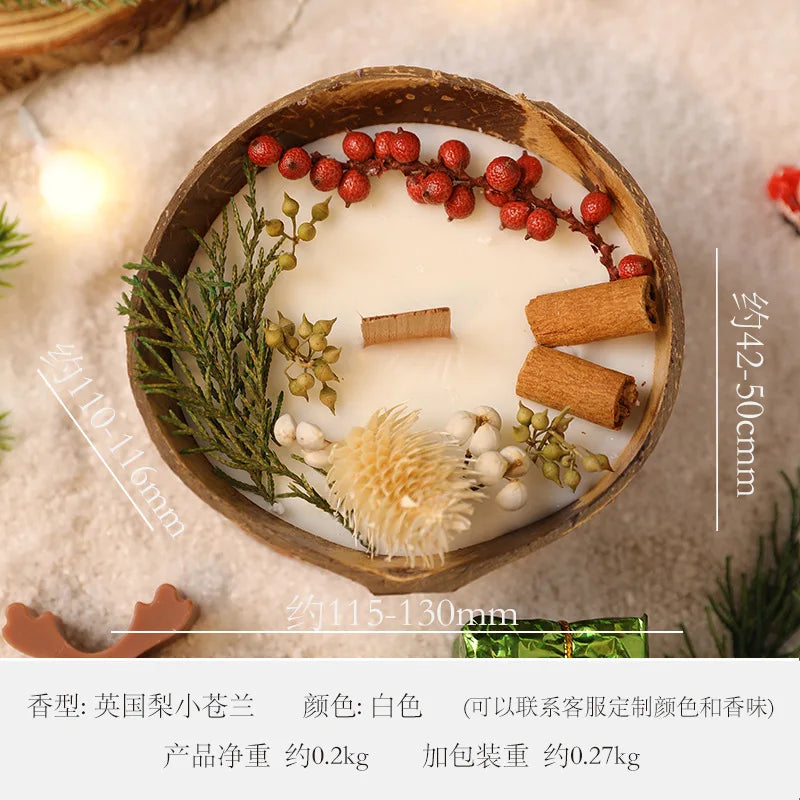 Bougie Coco Artisanale aux Fleurs Séchées