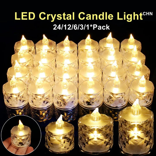 Bougie LED Cristalline Lumière Chaude 2200K