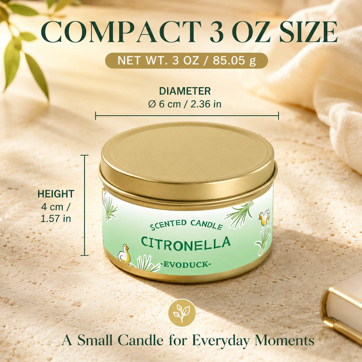 Bougie Citronnelle Lemongrass : Anti-Moustiques & Parfum d'Été