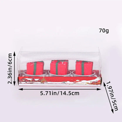 Bougies de Noël Festives - Lot de 3