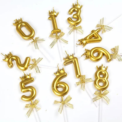 Bougie Anniversaire Couronne & Nœud Papillon Chic