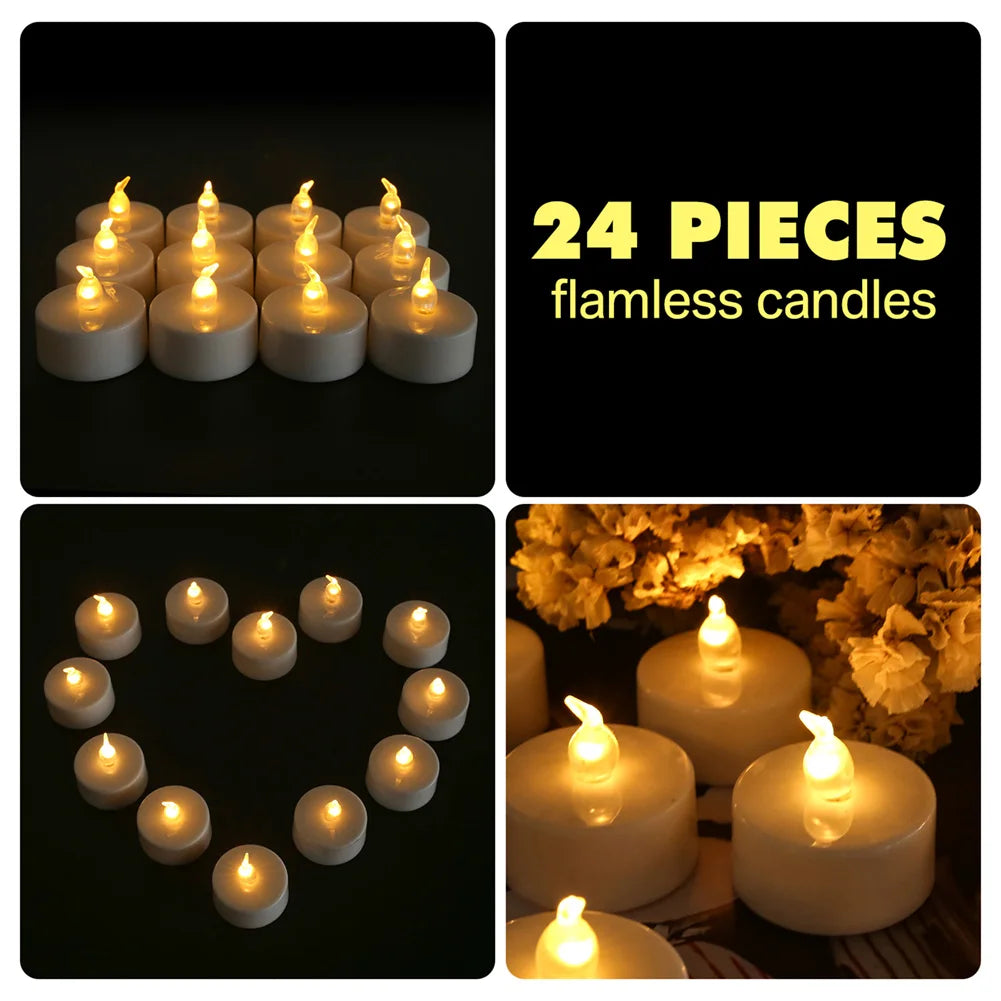 Bougies LED Flamme Réaliste - Ambiance Cosy & Sûre