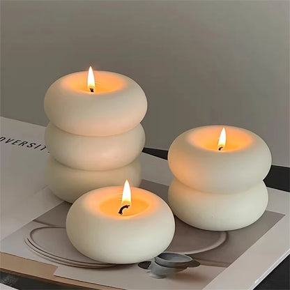 Bougie Donut Artisanale Parfumée Cire d'Abeille