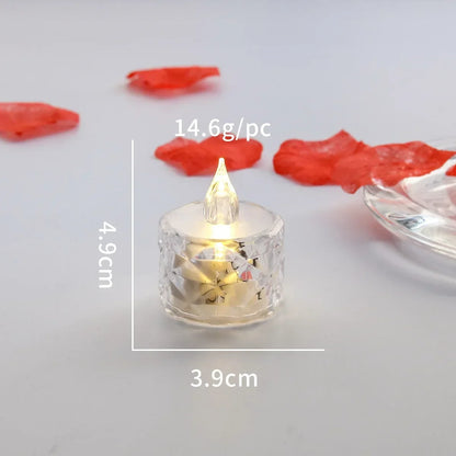 Bougie LED Cristalline Lumière Chaude 2200K