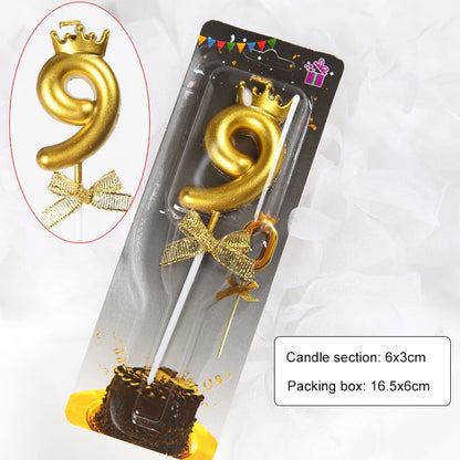 Bougie Anniversaire Couronne & Nœud Papillon Chic