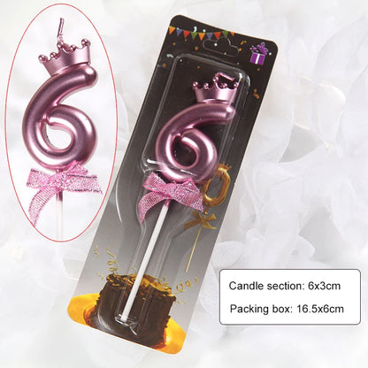 Bougie Anniversaire Couronne & Nœud Papillon Chic