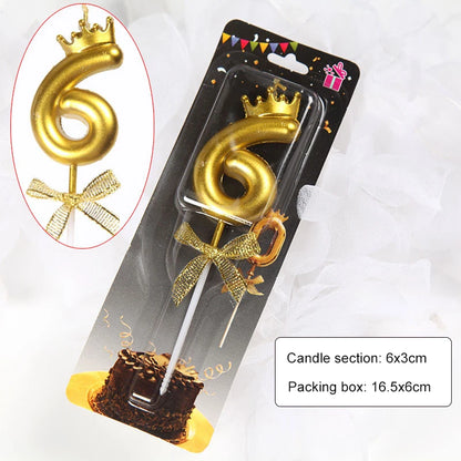 Bougie Anniversaire Couronne & Nœud Papillon Chic