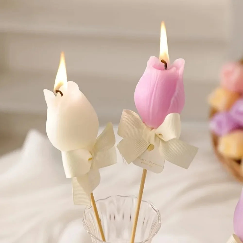Bougie Parfumée Tulipe 3D Décorative