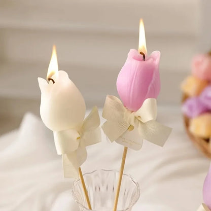 Bougie Parfumée Tulipe 3D Décorative