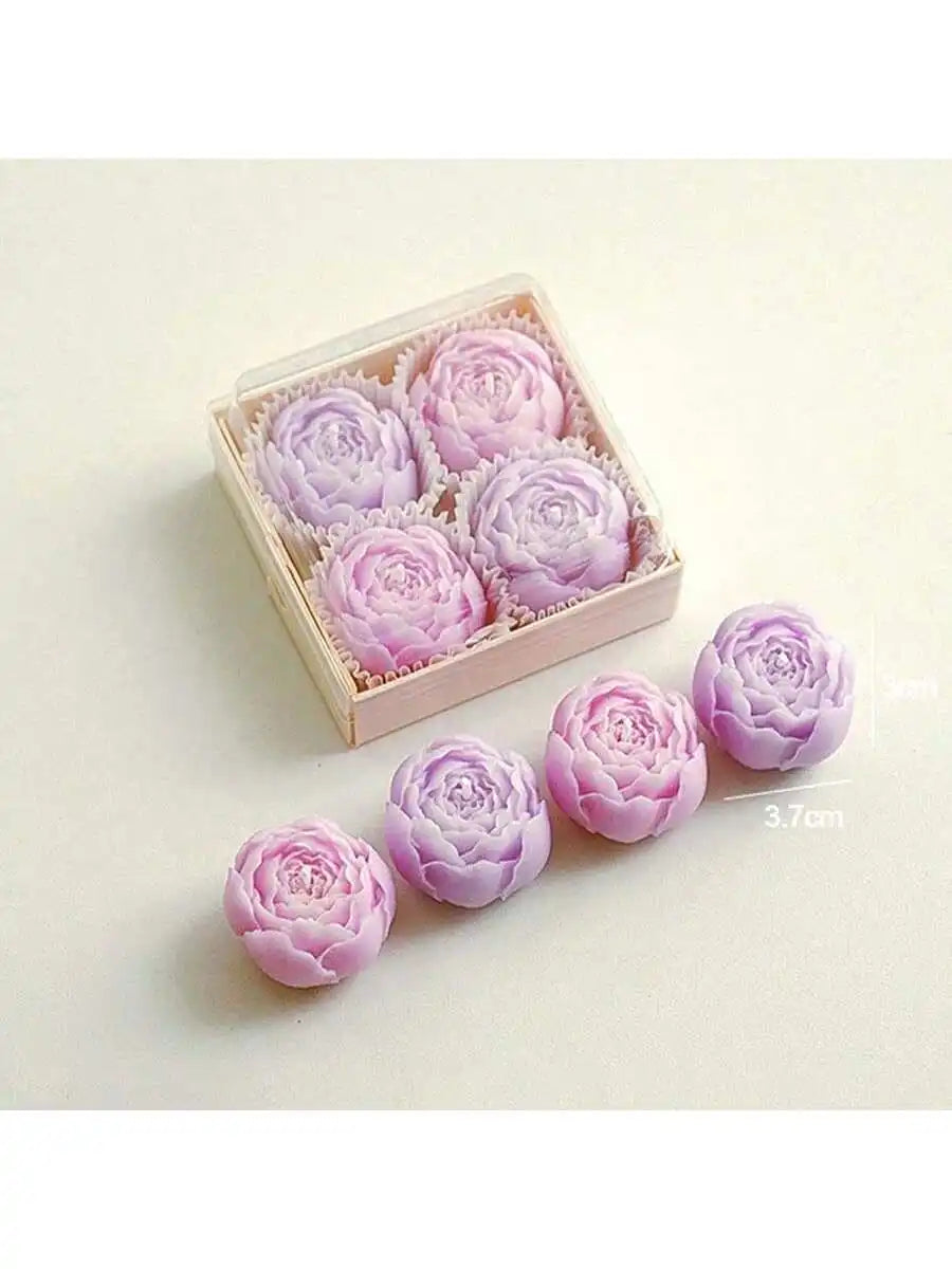 Bougie Rose Parfumée Artisanale en Cire de Soja