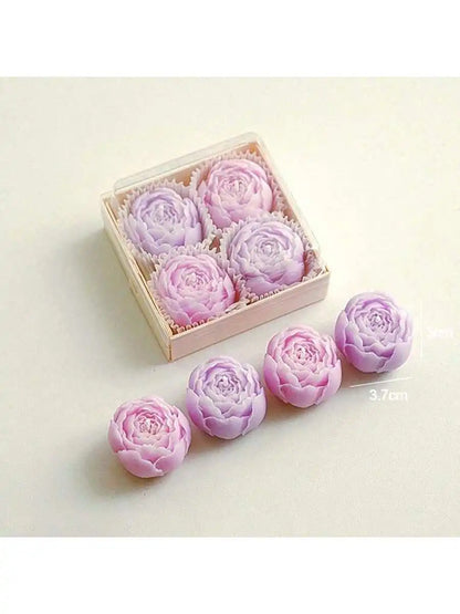 Bougie Rose Parfumée Artisanale en Cire de Soja