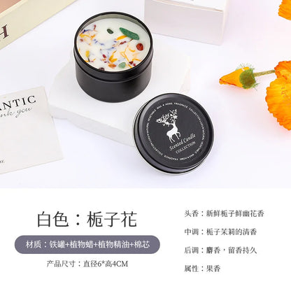 Bougie Parfumée Naturelle aux Fleurs Séchées