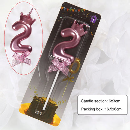 Bougie Anniversaire Couronne & Nœud Papillon Chic