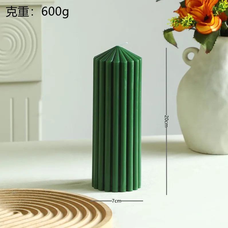 Bougie Cylindrique Parfumée Style Nordique