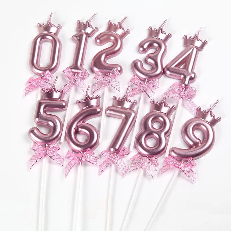 Bougie Anniversaire Couronne & Nœud Papillon Chic