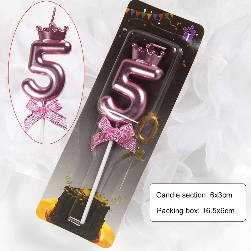 Bougie Anniversaire Couronne & Nœud Papillon Chic