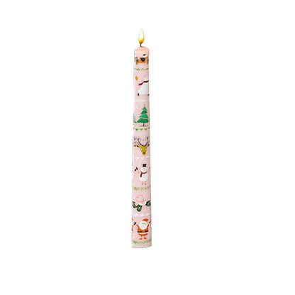 Lot de 2 Bougies de Noël Hautes 25cm - Décoration Festive