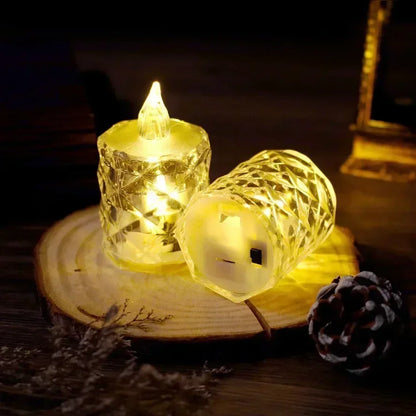 Bougie LED Cristalline Lumière Chaude 2200K