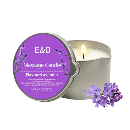 Bougie Huile de Massage EVODUCK : Relaxation & Hydratation