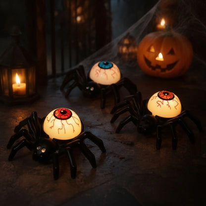 Bougie LED Araignée Œil Halloween