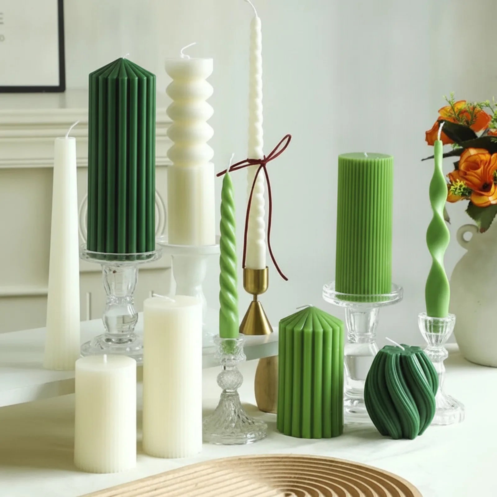 Bougie Cylindrique Parfumée Style Nordique
