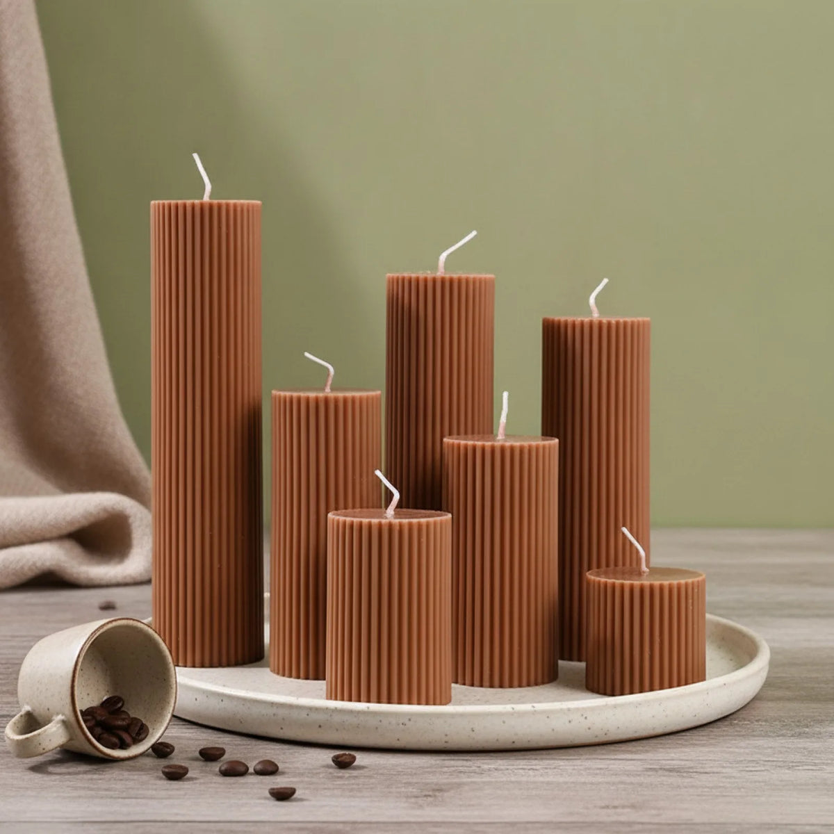 Bougie Cylindrique Parfumée Soja Rétro