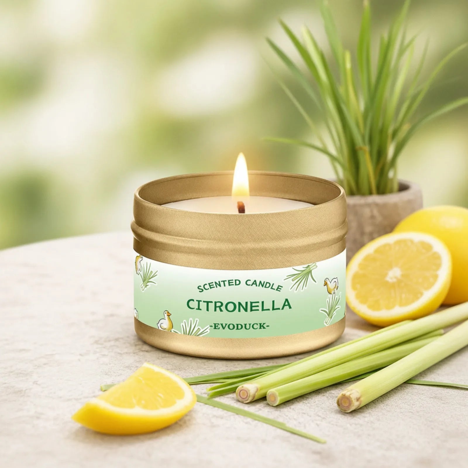 Bougie Citronnelle Lemongrass : Anti-Moustiques & Parfum d'Été