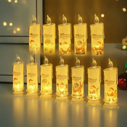 Bougie LED Cristal Festive - Ambiance Noël Sécurisée