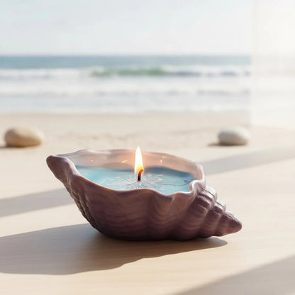 Bougie Coquillage d'Été : Ambiance Océanique