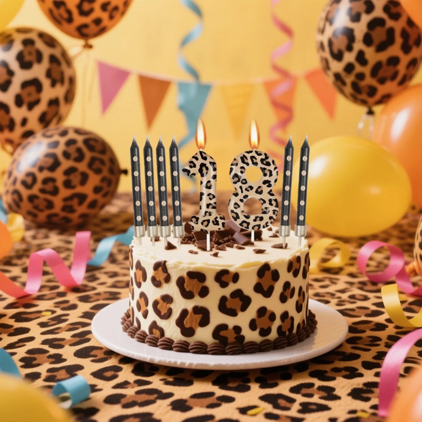 Bougie Chiffre Léopard : Élégance Sauvage pour Vos Anniversaires