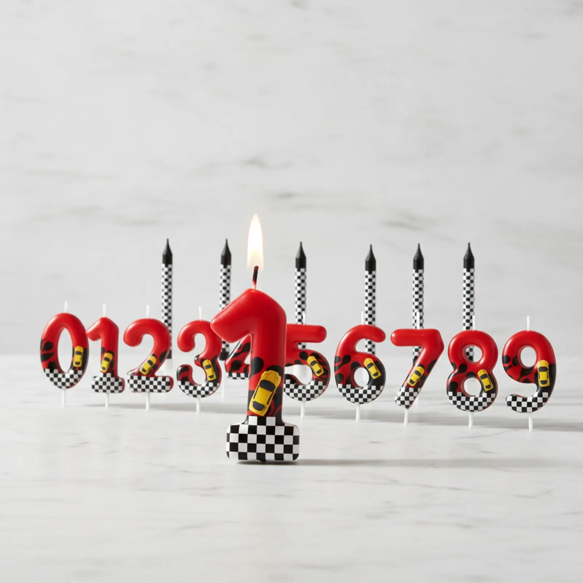 Bougies Chiffres Course : Déco Gâteau Festive