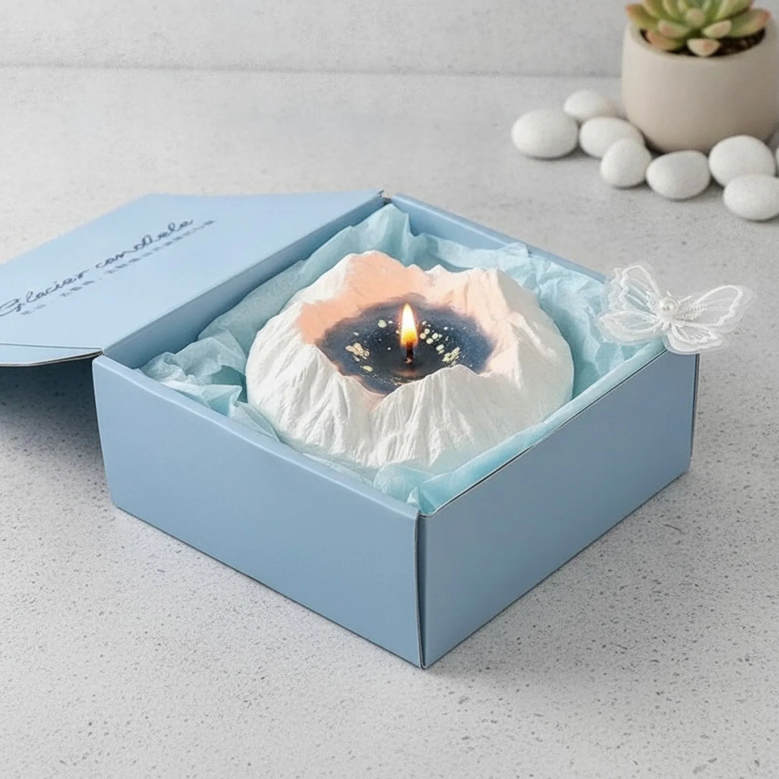 Bougie Parfumée Glacier : Élégance & Sérénité